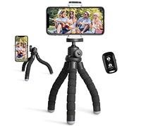 Trípode de teléfono móvil con Mando a Distancia Bluetooth, Compatible con iPhone y teléfono Android, Ideal para Selfies, visualización, transmisión, fotografía, grabación.