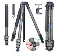 Trípode de viaje de fibra de carbono-INNOREL P254CF 60 pulgadas profesional compacto trípode para cámara digital DSLR viajes con hebilla de giro rápido, columna central de forma especial, tubo de 0.98