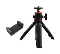 Trípode extensible con clip para teléfono para fotografía de viaje, portátil, teléfono de mesa, giratorio, ajustable, extensible