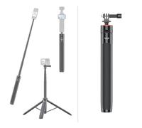Trípode extensible para selfie de 55 pulgadas, agarre de mano impermeable, para teléfono celular y cámara de acción, compatible con GoPro Max Hero 12 11 10 9 8 7 6 5 4, DJI OSMO Action 4 3 2, Pocket 3