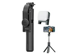Trípode extensible para teléfono, soporte retráctil inalámbrico para smartphone, soporte para teléfono móvil, giratorio de 360 grados, selfie para fotografía