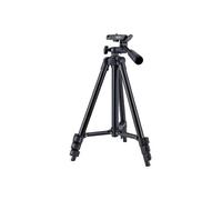 Trípode ligero con nivelador y rosca ¼" y palanca de 90º y 360º de altura regulable Ø55x33-103cm color negro