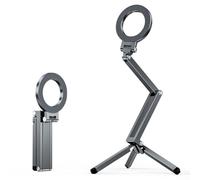 Trípode magnético con ajuste flexible de 360 grados, construcción de aleación de aluminio ligera, plegable y portátil para teléfonos inteligentes y cámaras