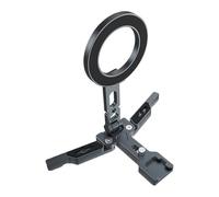 Trípode magnético de bolsillo para teléfono - 13,8 x 11,2 x 13 cm, soporte ajustable vertical y horizontal de aleación de aluminio, para viajes, grabación de avión, filmación, vlogging, negocios