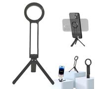 Trípode magnético for teléfono Ma38 for iPhone, Mini trípode portátil y Plegable for teléfono, con Agarre magnético Fuerte, rotación de 180°, Mini Palo for Selfies de Viaje.(Black)