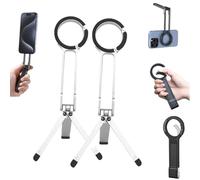 Trípode Magnético For Teléfono, Minitrípode Portátil MA38, 5 En 1, De Bolsillo, con Montaje Rápido Magnético, For iPhone 17, 16, 15, 14, 13 Y 12(2pcs Silver)