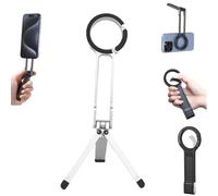 Trípode Magnético For Teléfono, Minitrípode Portátil MA38, 5 En 1, De Bolsillo, con Montaje Rápido Magnético, For iPhone 17, 16, 15, 14, 13 Y 12(1pcs Silver)