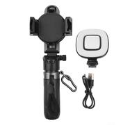 Trípode magnético para selfie con control remoto inalámbrico y luz de relleno, diseño retráctil ligero para una mejor captura de fotos y videos (C)