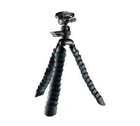 Trípode Mantona Armadillo DSLR. Altura de Trabajo de hasta 28 cm, Capacidad de Carga de hasta 3 kg, Incluye Adaptador (1/4 Pulgadas) con Zapata y Soporte para Smartphone. Color Negro y Gris