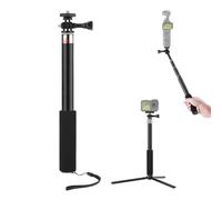 Trípode monopié para cámara compatible con DJI POCKET 3/GoPro Action Camera/Insta360 GO3/ONE X2/X3 cámara panorámica, palo largo ajustable para selfie, soporte portátil para teléfono