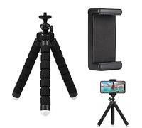 Trípode Móvil Flexible,Mini Trípode Portátil,Flexible Tripode Camara,Mini Trípode para Teléfono Móvil con Soporte,Cabeza Esférica Giratoria Movil Soporte Tripode,Rotación De 360°,Kiuiom