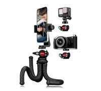 Tripode Movil Flexible, Trípode de Gorila Pulpo Camara Pequeño | Tripode Camara Deportiva & XXL Teléfono Pinza Adaptador, Vertical Octopus Tripod for Mobil