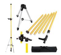 Tripode Nivel Laser,Rosca 1/4"-20 5/8"-11, Altura Ajustable De 70 a 360 Cm, Cabezal Multifuncional, Nivel Incorporado, Trípode De Aluminio, Con Barra Extensible Para Escáner Láser