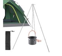 Trípode Para Acampar - Cocina Con Trípode Para Acampar | Soporte De Cocina Con Trípode Para Parrilla Ajustable Con Cadena Para Colgar | Fogata Plegable Con Trípode Para Fogata, Horno Holandés Para Act