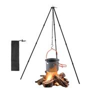 Trípode Para Acampar - Cocina Con Trípode Para Acampar | Soporte De Cocina Con Trípode Para Parrilla Ajustable Con Cadena Para Colgar | Fogata Plegable Con Trípode Para Fogata, Horno Holandés Para Act