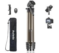 Trípode para cámara de 71 pulgadas, soporte de trípode alto de aluminio compatible con Canon Nikon con soporte inalámbrico para teléfono remoto y bolsa, carga máxima de 6.6 libras VT-831HYS