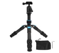 Trípode para cámara de Escritorio, Fibra de Carbono, Extensible, Orificio para Tornillo de 1/4 de Pulgada con Cabezal esférico de 360° para Placa Arca QR, Nivel de Burbuja, Mini