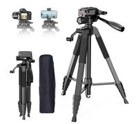 Trípode para cámara, trípode de cámara de 69 pulgadas resistente, trípode DSLR de aluminio con bolsa de transporte, soporte de trípode profesional para telescopio, binoculares, unidades de trípode