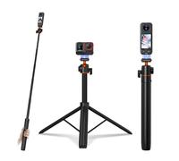 Trípode para Insta360 X5 ACE Pro 2, palo selfie de 55 pulgadas, barra de extensión de liberación rápida, mesa de escritorio, soporte de agarre portátil con zapata fría para Insta 360 X5, ACE Pro 2, X4