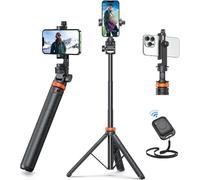Trípode para Movil, 158cm Palo Selfie Stick Tripode con Control Remoto, Soporte de Teléfono Móvil Extensible para Grabar Video, Trípode de Teléfono Compatible con iPhone/Samsung
