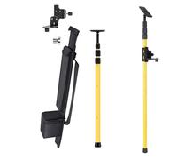 Trípode para Nivel Laser, Poste Telescópico de Nivelación,115-280 cm Ajustable, Soporte Extensible de Elevación de Rosca de 5/8"-1/4" Pulgadas para Láseres Rotativos y de Línea