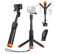 Trípode para Selfie con empuñadura Flotante, Impermeable, Extensible, monopié para Selfie con Control Remoto Bluetooth para cámaras de acción Go Pro Hero 13,12,11,10,9,8 Black