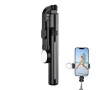 Trípode para Teléfono Celular, Trípode Selfie - Trípode portátil para Selfie Stick con Control Remoto,Selfie con rotación de Pantalla de 360 Grados y luz de Relleno de Belleza para Familiares y amig