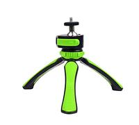 Trípode para teléfono móvil, 6 " mini trípode de escritorio, palo de selfie, estabilizador gimbal de mano, viaje compacto, función de videollamada disponible soporte compatible smartphone, verde