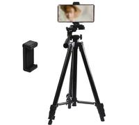 Trípode para Teléfono Móvil de 1,3 M, Trípode con Giro/inclinación 3D, Trípode para Teléfono de Aleación de Aluminio, Trípode con Soporte para Vídeo y Selfie para Fotografía con Clip