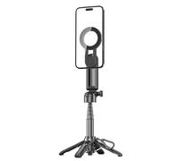 Trípode para teléfono móvil - Selfie magnético de Viaje, Soporte para Smartphone Extensible Giratorio de 360 ° con Mando a Distancia inalámbrico - para grabación y creación de contenidos