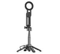 Trípode para teléfono | Palo selfie magnético de escritorio - Soporte extensible giratorio de 360 grados con control remoto inalámbrico | para fotografía, filmación, escritorio, mano
