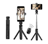 Trípode para teléfono Selfie Stick 3 en 1, monopié Extensible con Control Remoto Compatible para Smartphone Selfie Stick