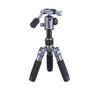 Trípode pequeño de 5 secciones, cabezal de rotación horizontal de 360 grados, aluminio ligero para cámaras réflex digitales, videocámaras, trípode de cámara DSLR
