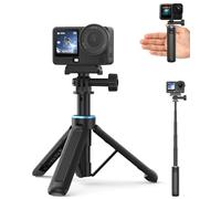 Trípode pequeño para selfie de 37 cm para DJI Action 6/Nano, GoPro Hero 13/12/11/10/9/Max2, etc. Cámaras de acción, con soporte magnético de liberación rápida, mini soporte de escritorio para vlogging