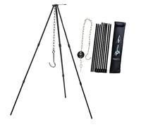 Trípode Plegable Portátil，Bastidor de Trípode Telescópico Trípode para Barbacoa Parrillas para Acampar con Cadena y Gancho，para el Hervidor de Goulash y la Parrilla Giratoria