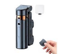 Trípode portátil con mando a distancia, trípode de viaje, trípode para smartphone con mando a distancia, soporte para selfie del soporte para teléfono móvil expandible, trípode portátil con control