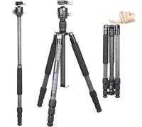 Trípode portátil de fibra de carbono de 10 capas, INNOREL RT45C+N36, monopie de trípode compacto y ligero para cámara DSLR con cabeza de bola de gravedad central baja de 36 mm, carga 33 lb/15 kg