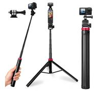 Trípode portátil para selfie de 200 cm, cámara de acción extensible de aluminio