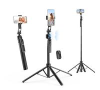 Trípode Seguimiento Facial, Rollei Easy Creator Tripod con AI Tracking 360 Palo Selfie Estabilizador para Móvil 38~163cm Ajustable para Videos Youtube Tiktok y Vlog, Trípode-Móvil-Palo-Selfie-Stick
