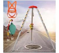 Trípode telescópico portátil para espacios reducidos, sistema de trípode de rescate, kit de seguridad para operaciones de elevación y rescate, diseño duradero y ligero