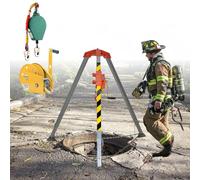 Trípode telescópico resistente con cabrestante autobloqueante, altura ajustable, diseño portátil para seguridad contra incendios y respuesta de emergencia en espacios reducidos