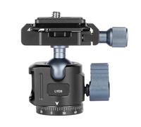 Trípode universal con articulación esférica, liberación rápida, rótula de 360°, función de inclinación y con tecnología Arca + Soporte de zapata para cámara réflex digital y monitor de