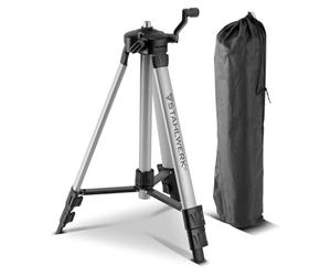 Trípode universal STAHLWERK para el láser de líneas cruzadas STAHLWERK KL-5 ST Trípode telescópico, trípode, trípode con columna central extensible a 280 mm, manivela y burbuja de nivelación