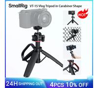 Trípode Vlog SmallRig VT-15 en forma de mosquetón con gancho Mantis 360 ° Palo de Selfie extensible con cabeza de bola para teléfono con cámara de acción DSLR Tripod 5285