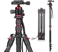 Trípode y Monopod 2 en 1 Profesional Soporte Multifuncional para DSLR Micro SLR Cámara Teléfono Móvil Fotografía Vídeo Transmisión Directo con Panorámico de 360