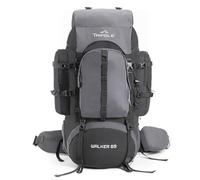 Tripole Walker Mochila 65 Litros de Viaje y Senderismo para Hombre y Mujer - Mochila Impermeable con Marco Interno y Compartimento Portátil 17", Funda de Lluvia, Negro