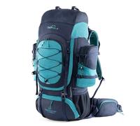 Tripole Walker Pro Mochila 60 Litros de Viaje y Senderismo para Hombre y Mujer - Mochila Impermeable con Marco Interno y Compartimento Portátil 17", Funda de Lluvia, Verde Mar