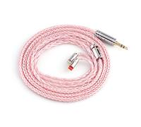 Tripowin Zonie 16 Core IEM Cable, Silver Plated Earphone Extention Cable for 7hz Zero Dioko Timelesss AE TINHIFI T2 T3 PLUS Wan’er Cadenza KZ AS10 QKZ HBB Tripowin Mele Olina (2pin-0.78, 3.5mm, Pink)