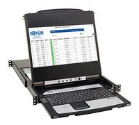 Tripp Lite, 8 Puertos, NetDirector, DisplayPort, KVM, Switch, Consola con Pantalla LCD de 17", Doble Carril, Montaje en Rack 1U (B030-DP08-17D)