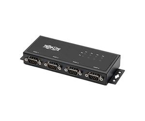Tripp Lite Adaptador de 4 Puertos USB a Serie, RS-422/RS-485, FTDI con retención COM, USB-B a DB9 F/M (U208-004-IND)